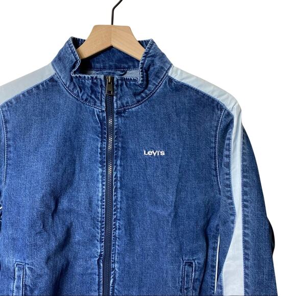 Levi's Women Denim Coaches Track Jacket Large BRAND NEW WITH TAGS - Picture 6 of 7